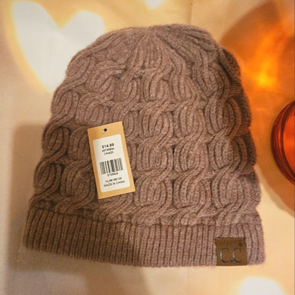 C.C knit beanie hat OS
